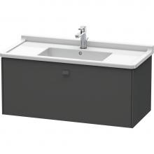 Duravit BR404304949 - Duravit Brioso One Drawer Wall-Mount Vanity Unit Graphite