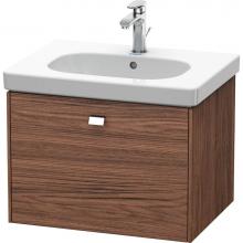 Duravit BR404501021 - Duravit Brioso One Drawer Wall-Mount Vanity Unit Walnut Dark