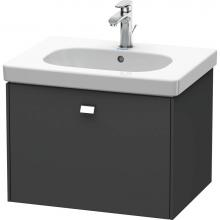 Duravit BR404501049 - Duravit Brioso One Drawer Wall-Mount Vanity Unit Graphite