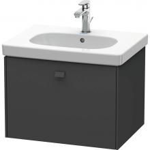 Duravit BR404504949 - Duravit Brioso One Drawer Wall-Mount Vanity Unit Graphite