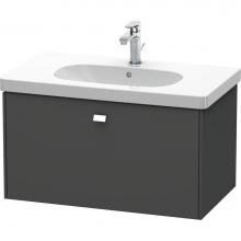 Duravit BR404601049 - Duravit Brioso One Drawer Wall-Mount Vanity Unit Graphite