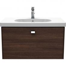 Duravit BR404601053 - Duravit Brioso One Drawer Wall-Mount Vanity Unit Chestnut Dark