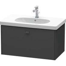 Duravit BR404604949 - Duravit Brioso One Drawer Wall-Mount Vanity Unit Graphite