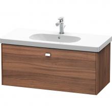 Duravit BR404701079 - Duravit Brioso One Drawer Wall-Mount Vanity Unit Walnut