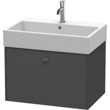 Duravit BR405404949 - Brioso One Drawer Wall-Mount Vanity Unit Graphite