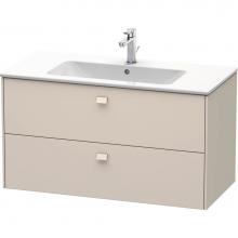 Duravit BR410309191 - Brioso Two Drawer Wall-Mount Vanity Unit Taupe