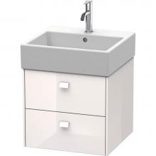 Duravit BR415202222 - Brioso Two Drawer Wall-Mount Vanity Unit White