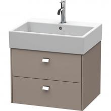 Duravit BR415301043 - Duravit Brioso Two Drawer Wall-Mount Vanity Unit Basalt