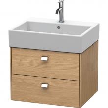 Duravit BR415301052 - Duravit Brioso Two Drawer Wall-Mount Vanity Unit European Oak