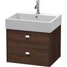 Duravit BR415301053 - Duravit Brioso Two Drawer Wall-Mount Vanity Unit Chestnut Dark