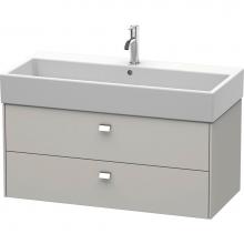 Duravit BR415601007 - Brioso Two Drawer Wall-Mount Vanity Unit Concrete Gray