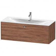 Duravit BR421401079 - Brioso One Drawer Wall-Mount Vanity Unit Walnut