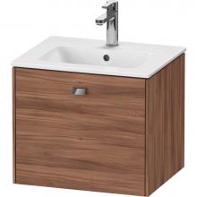 Duravit BR422701079 - Brioso One Drawer Wall-Mount Vanity Unit Walnut