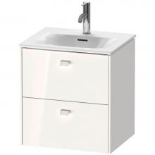 Duravit BR430902222 - Brioso Two Drawer Wall-Mount Vanity Unit White