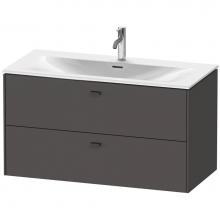 Duravit BR431304949 - Brioso Two Drawer Wall-Mount Vanity Unit Graphite
