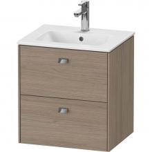 Duravit BR432701035 - Brioso Two Drawer Wall-Mount Vanity Unit Oak Terra