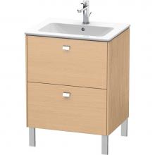 Duravit BR440101030 - Duravit Brioso 24 3/8'' Wall Mount Two Drawer Single Vanity Cabinet in Natural Oak, Sink