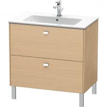 Duravit BR440201030 - Duravit Brioso 32 1/4'' Wall Mount Two Drawer Single Vanity Cabinet in Natural Oak, Sink