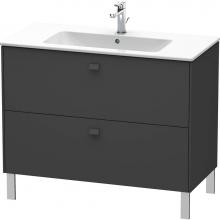 Duravit BR440304949 - Duravit Brioso 40 1/8'' Wall Mount Two Drawer Single Vanity Cabinet in Matte Graphite, S