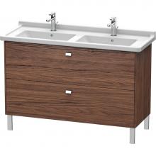 Duravit BR442401021 - Duravit Brioso Two Drawer Floorstanding Vanity Unit Walnut Dark