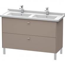 Duravit BR442404343 - Duravit Brioso Two Drawer Floorstanding Vanity Unit Basalt