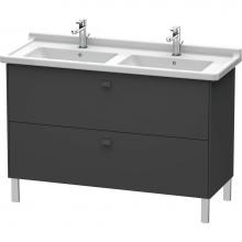 Duravit BR442404949 - Duravit Brioso Two Drawer Floorstanding Vanity Unit Graphite