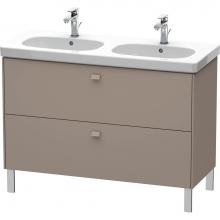 Duravit BR442804343 - Duravit Brioso Two Drawer Floorstanding Vanity Unit Basalt