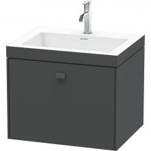 Duravit BR4600O4949 - Brioso One Drawer C-Bonded Wall-Mount Vanity Kit Graphite