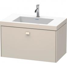 Duravit BR4601O9191 - Brioso One Drawer C-Bonded Wall-Mount Vanity Kit Taupe