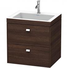 Duravit BR4605O1053 - Duravit Brioso Two Drawer C-Bonded Wall-Mount Vanity Kit Chestnut Dark