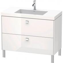 Duravit BR4702O1022 - Brioso Two Drawer C-Bonded Floorstanding Vanity Kit White