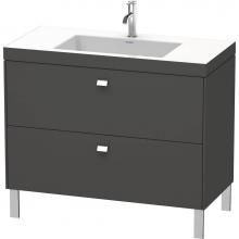 Duravit BR4702N1022 - Brioso Two Drawer C-Bonded Floorstanding Vanity Kit White