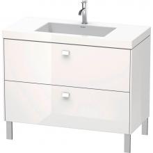 Duravit BR4702O2222 - Brioso Two Drawer C-Bonded Floorstanding Vanity Kit White