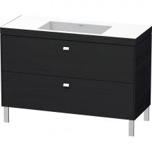 Duravit BR4703N1016 - Brioso Two Drawer C-Bonded Floorstanding Vanity Kit Oak Black