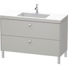 Duravit BR4703O0707 - Brioso Two Drawer C-Bonded Floorstanding Vanity Kit Concrete Gray