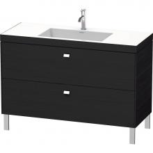 Duravit BR4703O1016 - Brioso Two Drawer C-Bonded Floorstanding Vanity Kit Oak Black