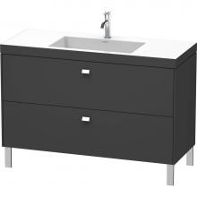 Duravit BR4703N1818 - Brioso Two Drawer C-Bonded Floorstanding Vanity Kit White