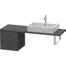 Duravit BR512604949 - Duravit Brioso Low Cabinet for Console  Graphite Matte
