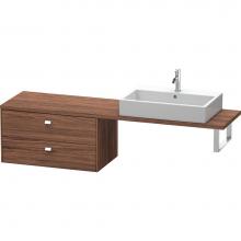 Duravit BR512901021 - Duravit Brioso Low Cabinet for Console  Dark Walnut