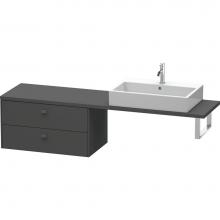 Duravit BR512904949 - Duravit Brioso Low Cabinet for Console  Graphite Matte