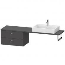 Duravit BR514801049 - Duravit Brioso Low Cabinet for Console  Graphite Matte