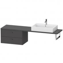Duravit BR514804949 - Duravit Brioso Low Cabinet for Console  Graphite Matte