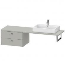 Duravit BR515901007 - Duravit Brioso Low Cabinet for Console  Concrete Gray Matte
