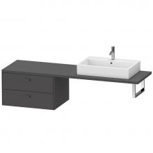 Duravit BR515904949 - Duravit Brioso Low Cabinet for Console  Graphite Matte