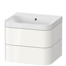 Duravit HP4345N2222 - Happy D.2 Plus Two Drawer C-Shaped Wall-Mount Vanity Kit White