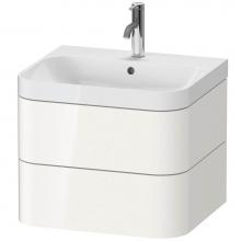 Duravit HP4345O2222 - Happy D.2 Plus Two Drawer C-Shaped Wall-Mount Vanity Kit White