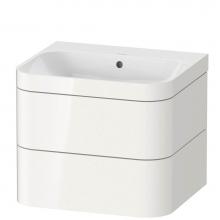 Duravit HP4635N2222 - Happy D.2 Plus Two Drawer C-Bonded Wall-Mount Vanity Kit White