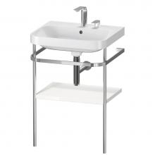 Duravit HP4835E2222 - Happy D.2 Plus C-Shaped Vanity Kit with Sink and Metal Console White