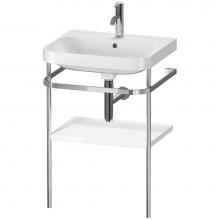 Duravit HP4835O2222 - Happy D.2 Plus C-Shaped Vanity Kit with Sink and Metal Console White