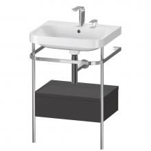 Duravit HP4840E8080 - Happy D.2 Plus C-Shaped Vanity Kit with Sink and Metal Console Graphite